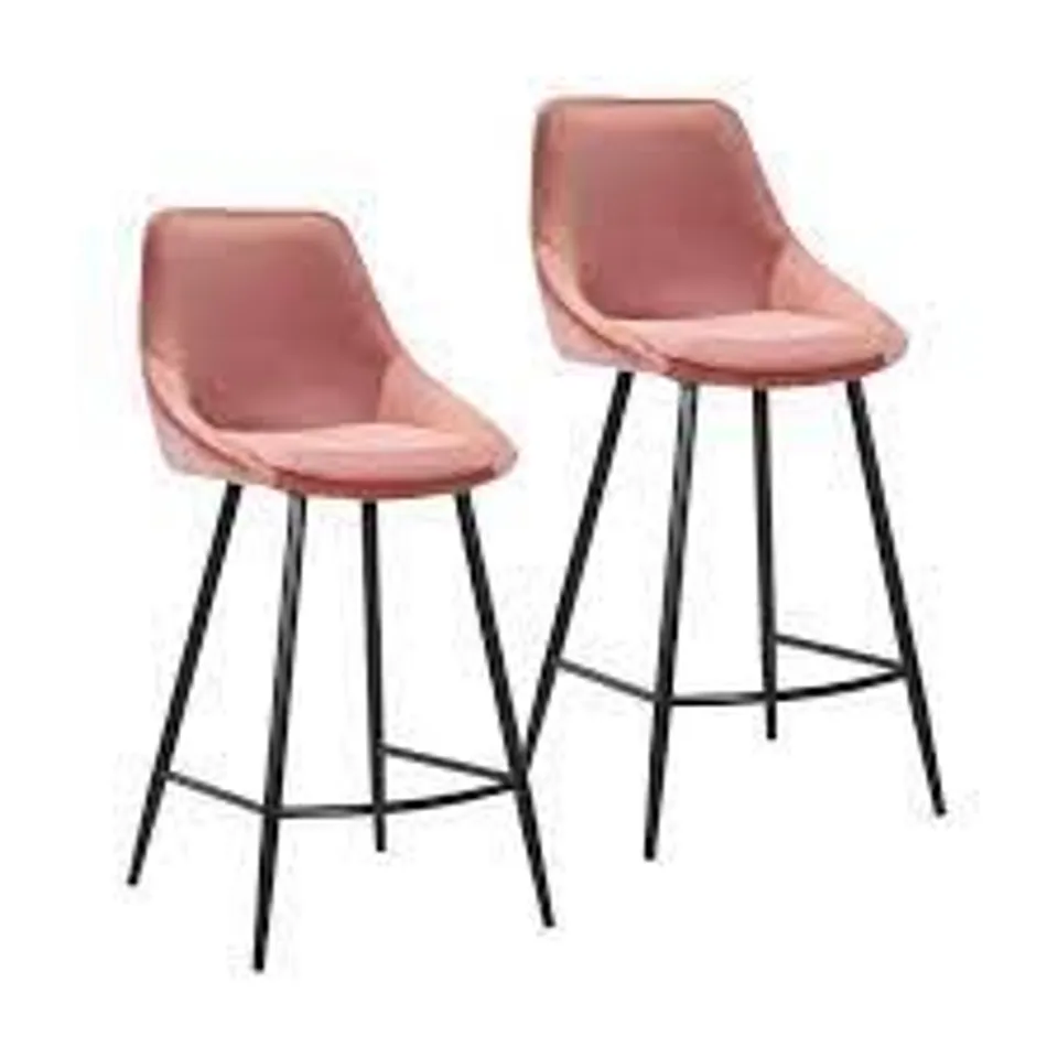 67CM BAR STOOL UPHOLSTERY COLOUR PINK 