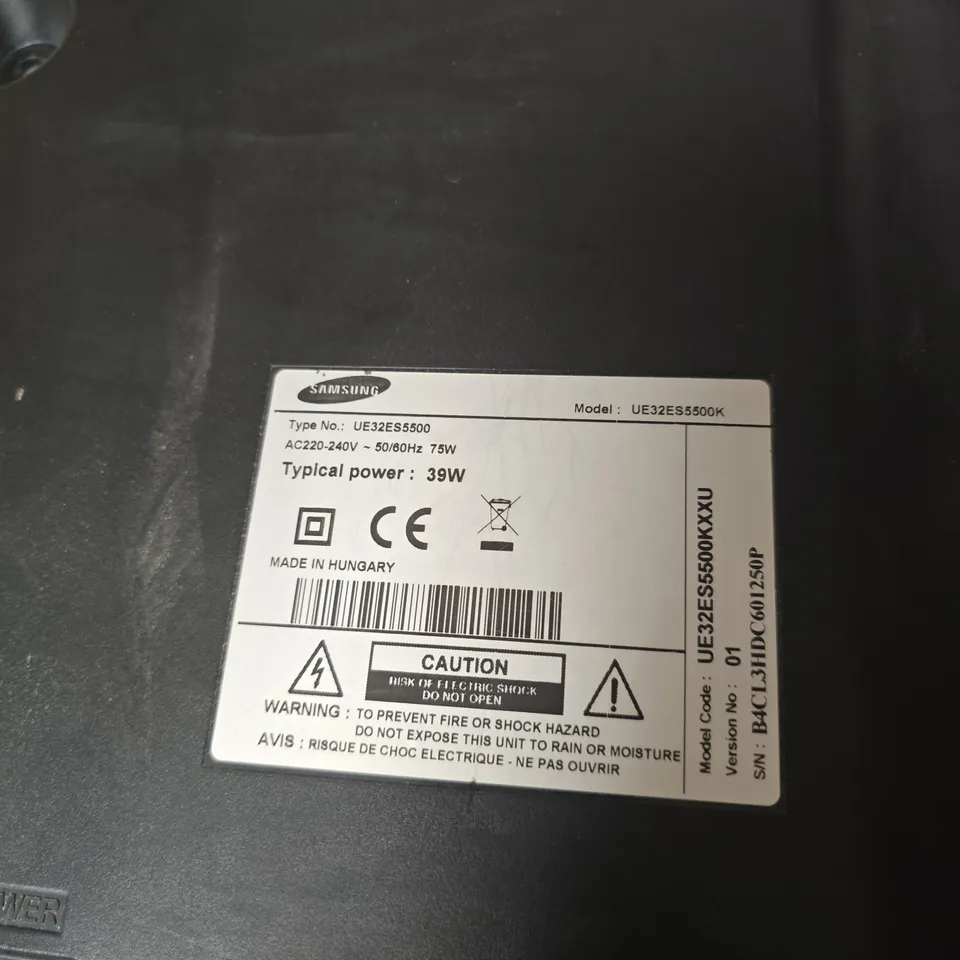 SAMSUNG 32-INCH LED TV UE32ES5500K (MODEL UE32ES5500)