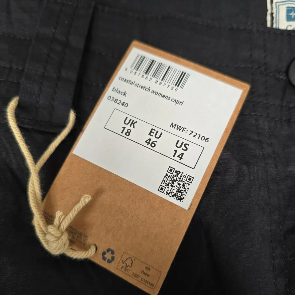 MOUNTAIN WAREHOUSE WOMEN'S COASTAL STRETCH CAPRI TROUSERS – UK 18