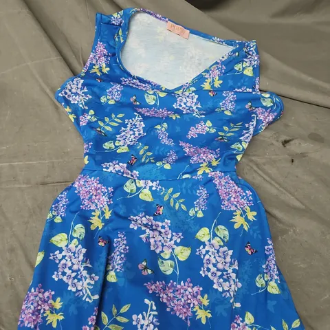 POPSY CLOTHING BLUE FLORAL DRESS – WOMEN'S 14