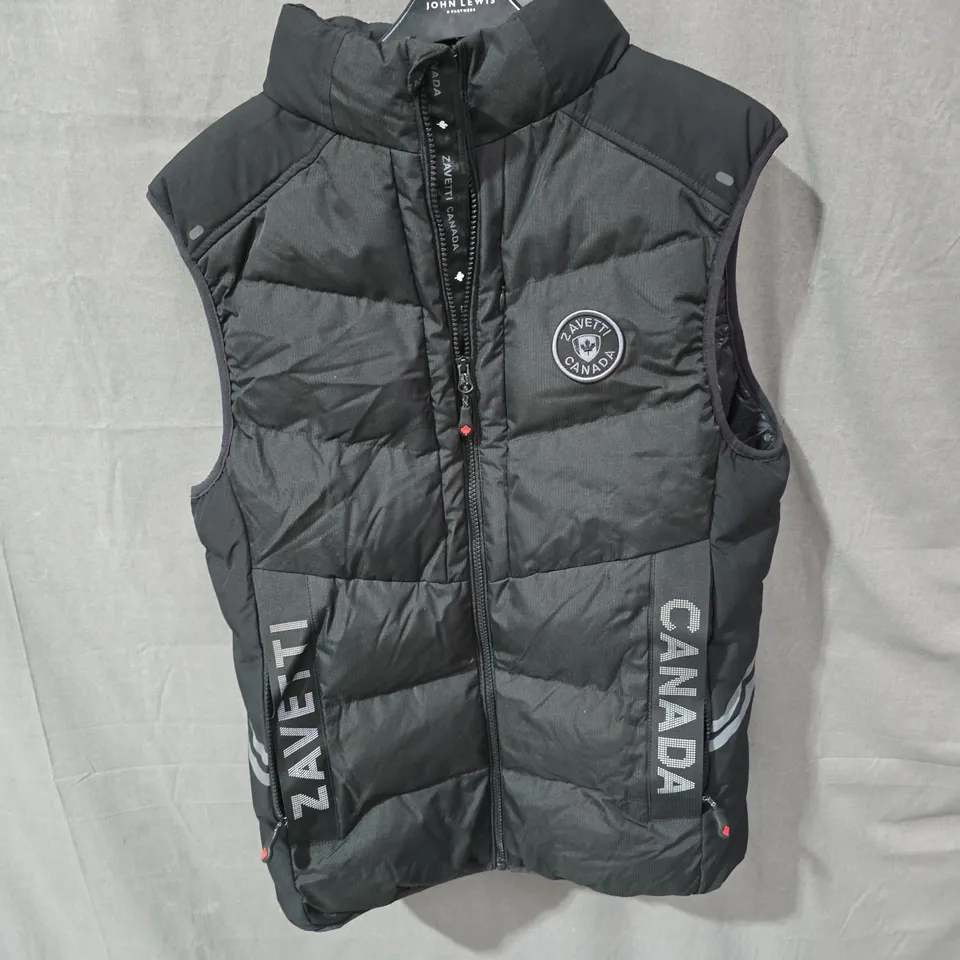 NAVETTI CANADA PADDED QUILTED VEST – BLACK SLEEVELESS GILET 