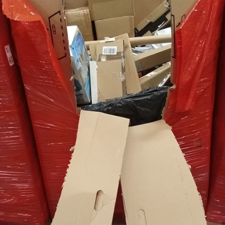 PALLET OF ASSORTED HOUSEHOLD GOODS AND PRODUCTS TO INCLUDE; DIE CUTTING AND EMBOSSING MACHINE, AIR COOLER, SHOWER SET ETC