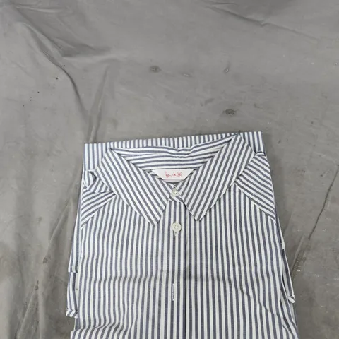 BEN DE LISI STRIPED BUTTON-DOWN SHIRT – UK 12 