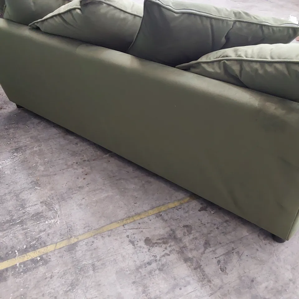 QUALITY BRITISH DESIGNER LOUNGE Co BRONWYN FOUR SEATER SOFA WOODLAND MOSS FABRIC 