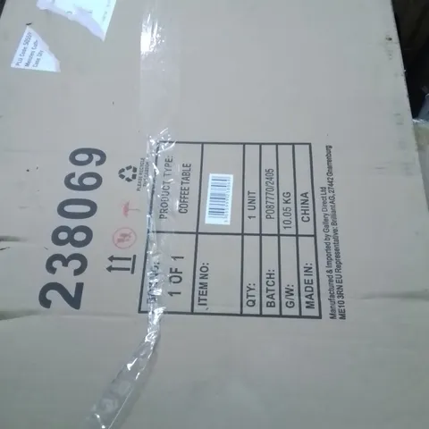 BOXED BEHRENS PEDESTAL COFFEE TABLE