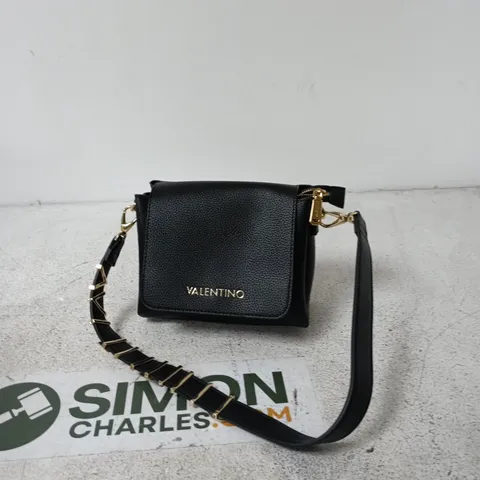 VALENTINO BLACK LEATHER CROSSBODY BAG – GOLD HARDWARE