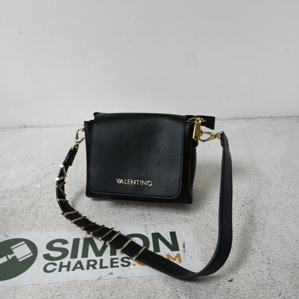 VALENTINO BLACK LEATHER CROSSBODY BAG – GOLD HARDWARE