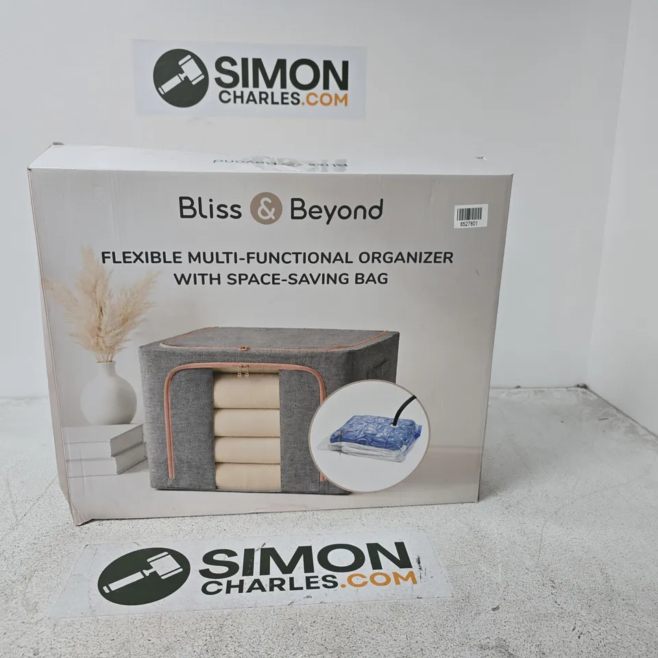 BLISS & BEYOND FLEXIBLE MULTI-FUNCTIONAL ORGANISER WITH SPACE-SAVING BAG