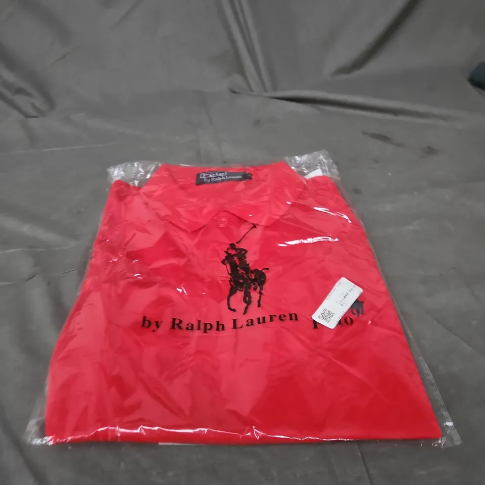 RALPH LAUREN POLO SHIRT – RED, SIZE L