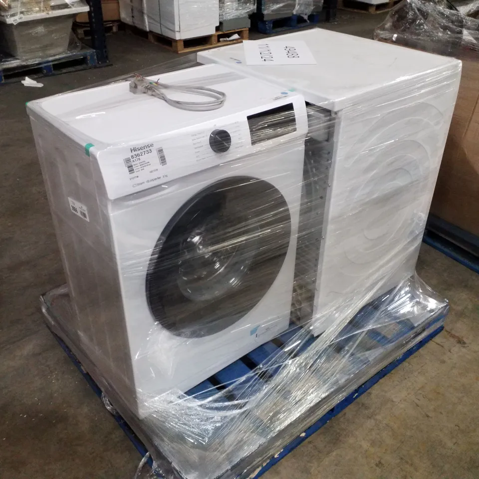 BOSCH WTN83201GB SERIE 4 TUMBLE DRYER AND HISENSE FREESTANDING 6KG WASHING MACHINE WHITE