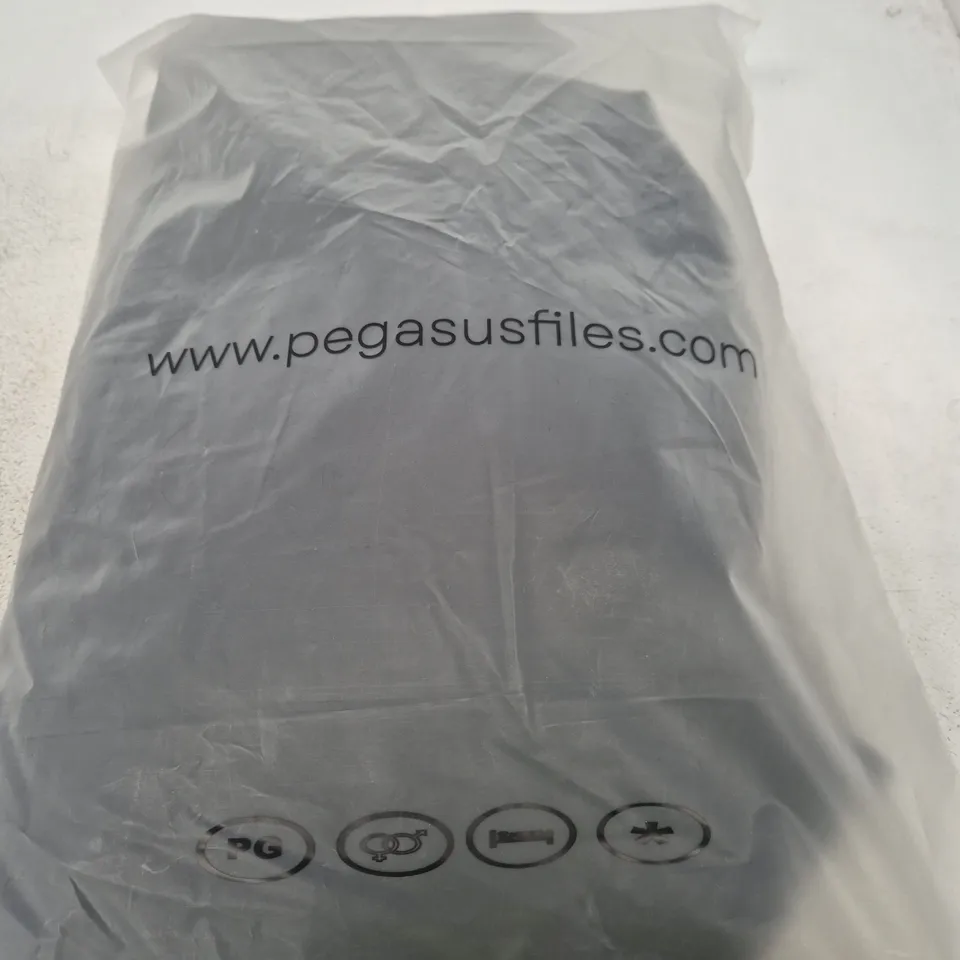 Pegasus Files Black Garment with Rhinestone Logo
