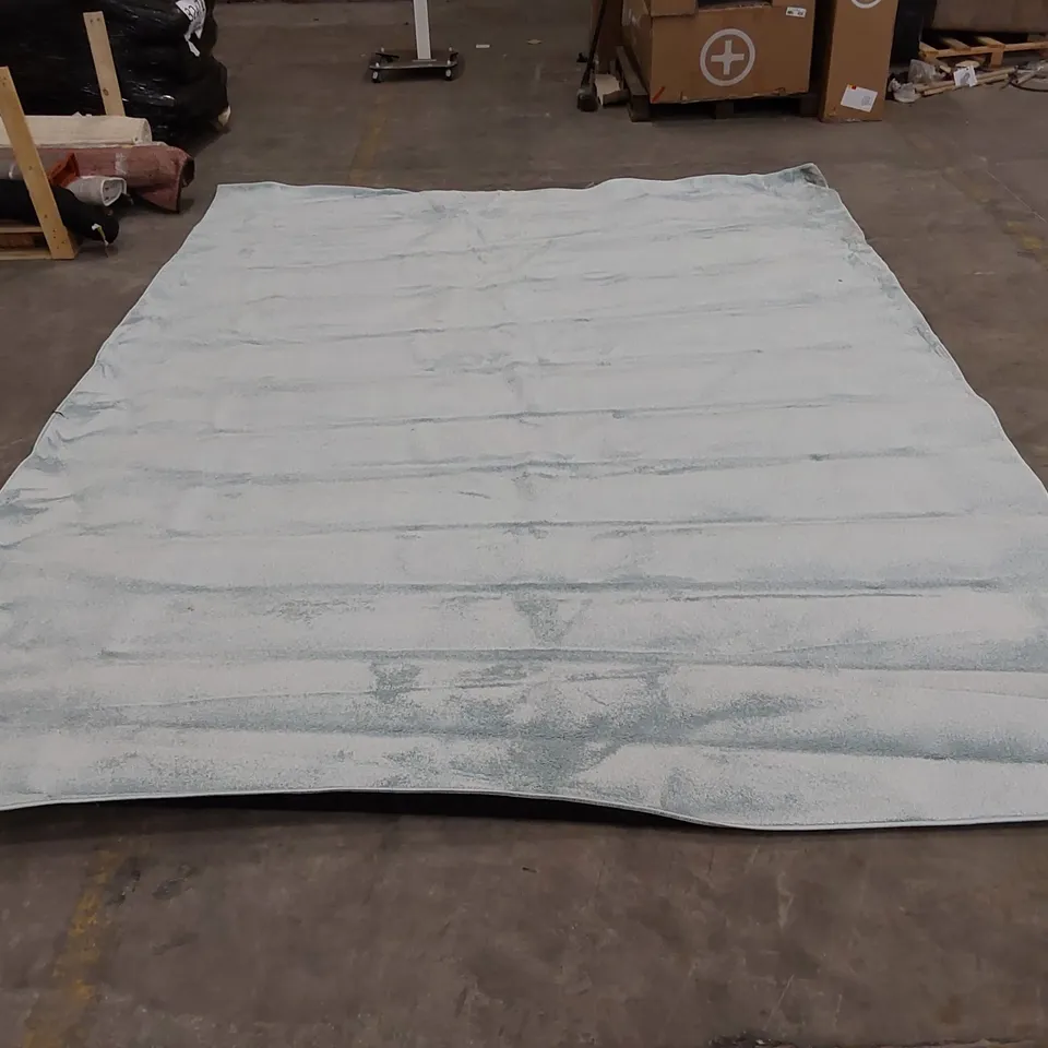 ACUS SIMPLE AND MODERN POWER LOOM RUG IN BLUE - 280 x 380CM