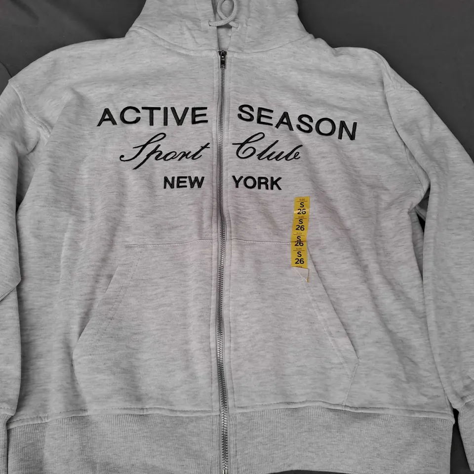 PULL & BEAR HOODIE IN LIGHT GREY SIZE XS