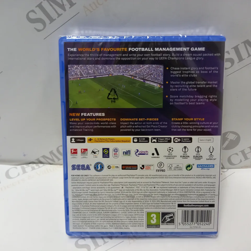 BOXED AND SEALED FOOTBALL MANAGER 2024 (PS5)
