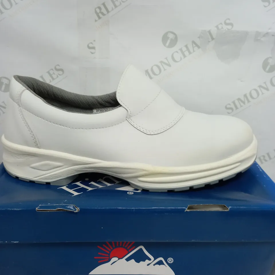 HIMALAYAN WHITE SLIP ON DAFETY SHOE - SIZE 12