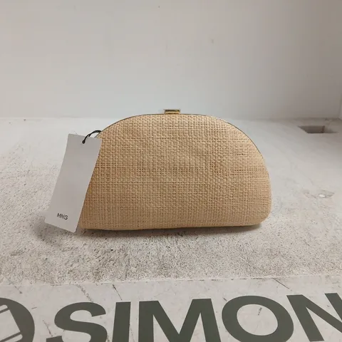 MANGO WOVEN CLUTCH BAG – BEIGE