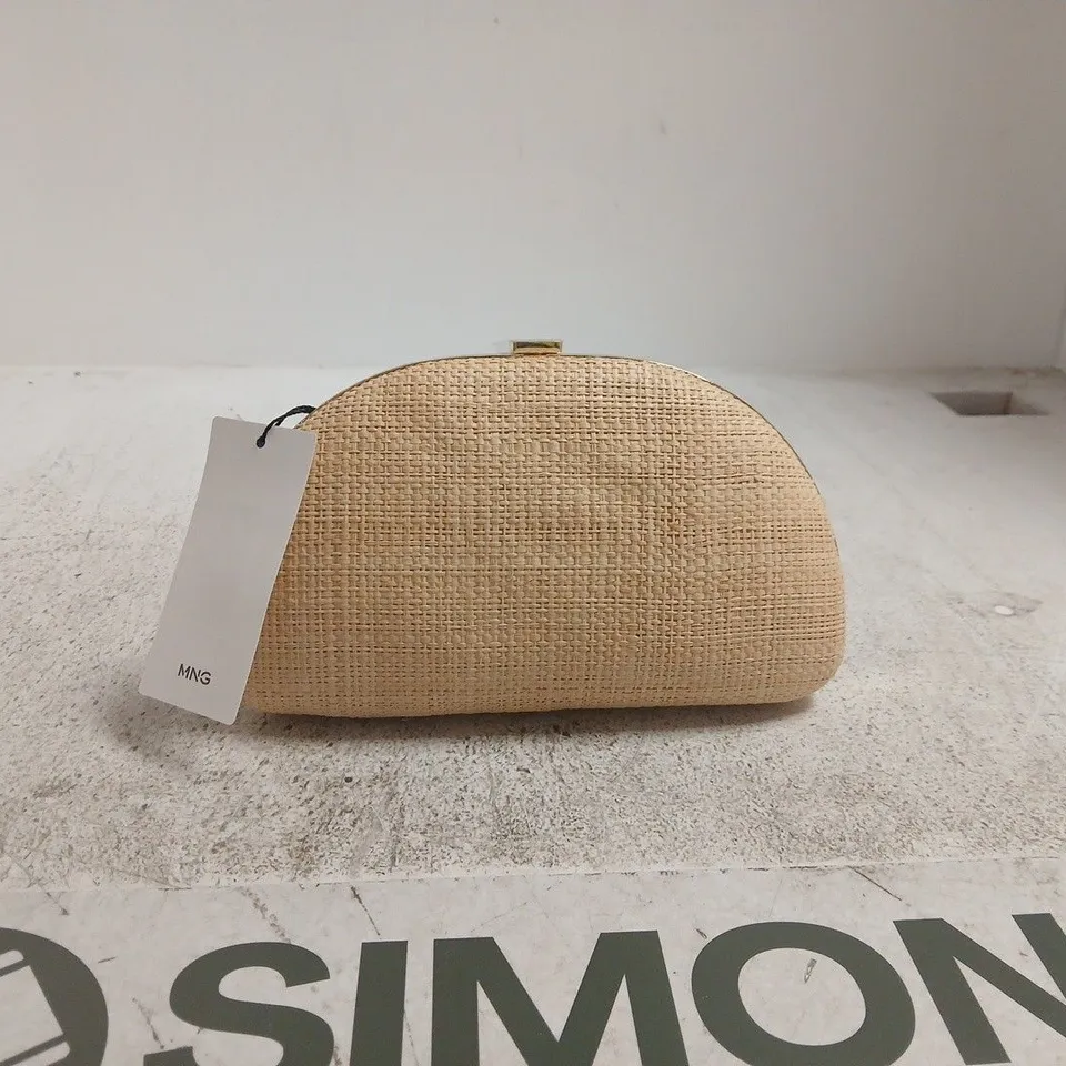 MANGO WOVEN CLUTCH BAG – BEIGE