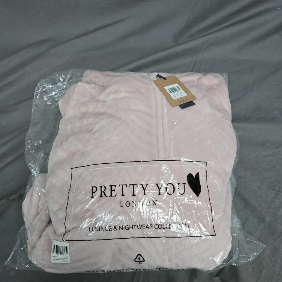 BAGGED PRETTY YOU COSY CHEVRON LOUNGE SUIT - ROSE 8-10