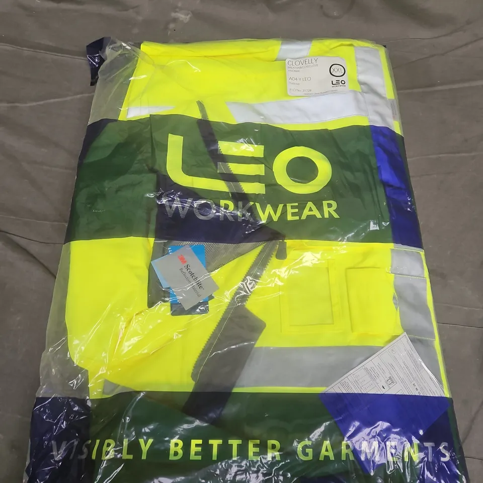 BAGGED LEO WORKWEAR CLOVELLY BREATHABLE EXECUTIVE ANORAK IN YELLOW (A04-Y-LEO) - 2XL