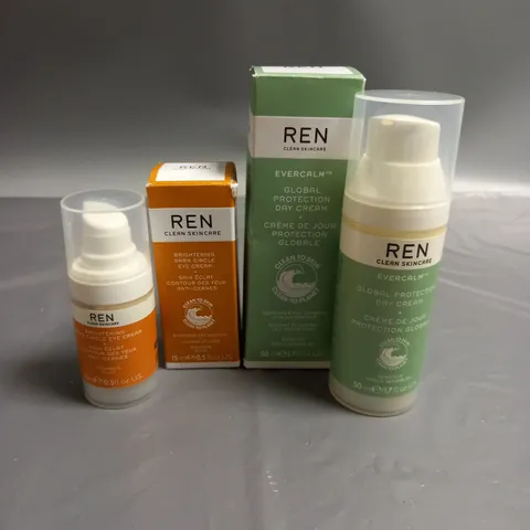 LOT OF 2 REN CLEAN SKINCARE PROTECTIVE DAY CREAM 50ML AND DARK CIRCLE EYE CREAM 15ML
