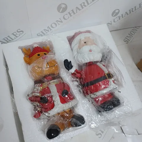 SANTA EXPRESS SET OF 2 CHRISTMAS CHARACTER BOBBLE HEADS