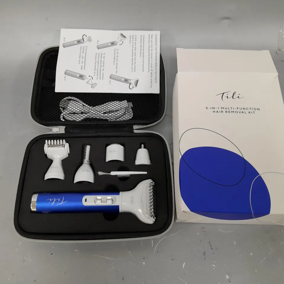 TILI 5-IN-1 MULTI-FUNCTION HAIR REMOVAL KIT - NAVY BLUE 