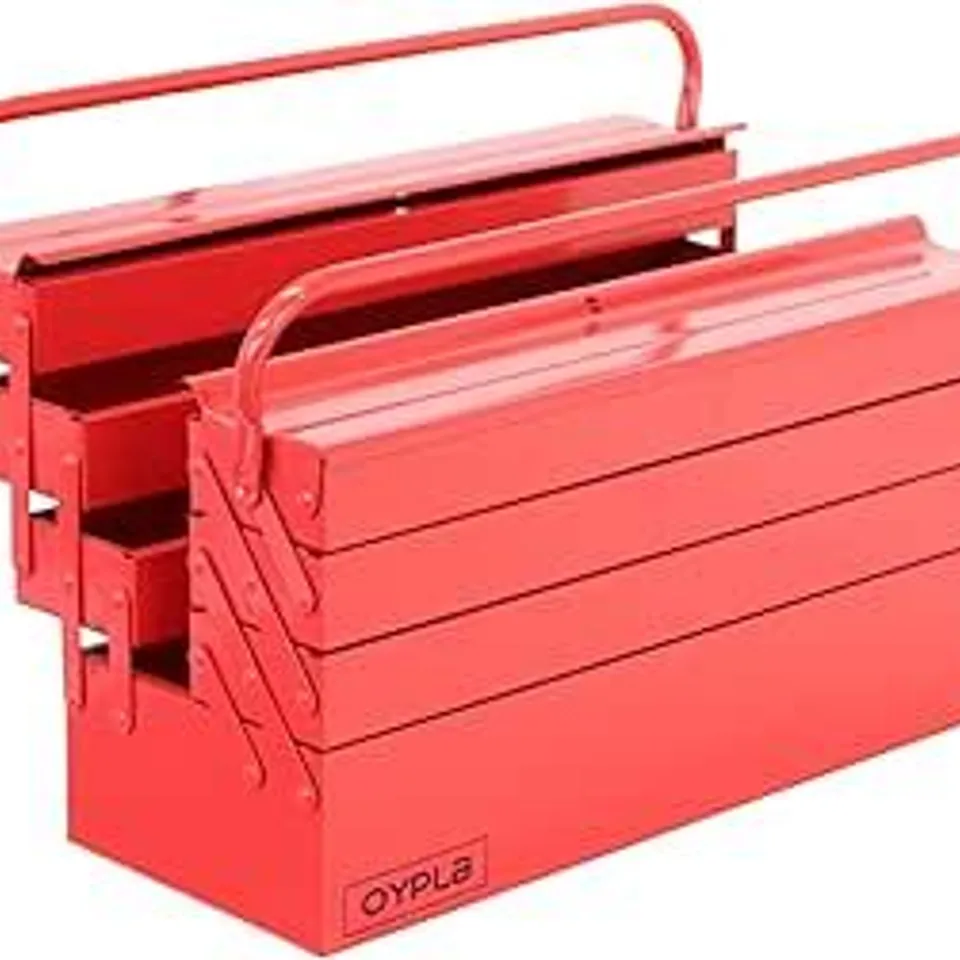 BOXED 4 TIER 7 TRAY HEAVY DUTY METAL CANTILEVER TOOL BOX 21" / 530MM