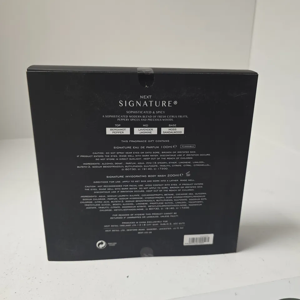 NEXT SIGNATURE GIFT SET - EAU DE PARFUM 100ML + INVIGORATING BODY WASH 200ML