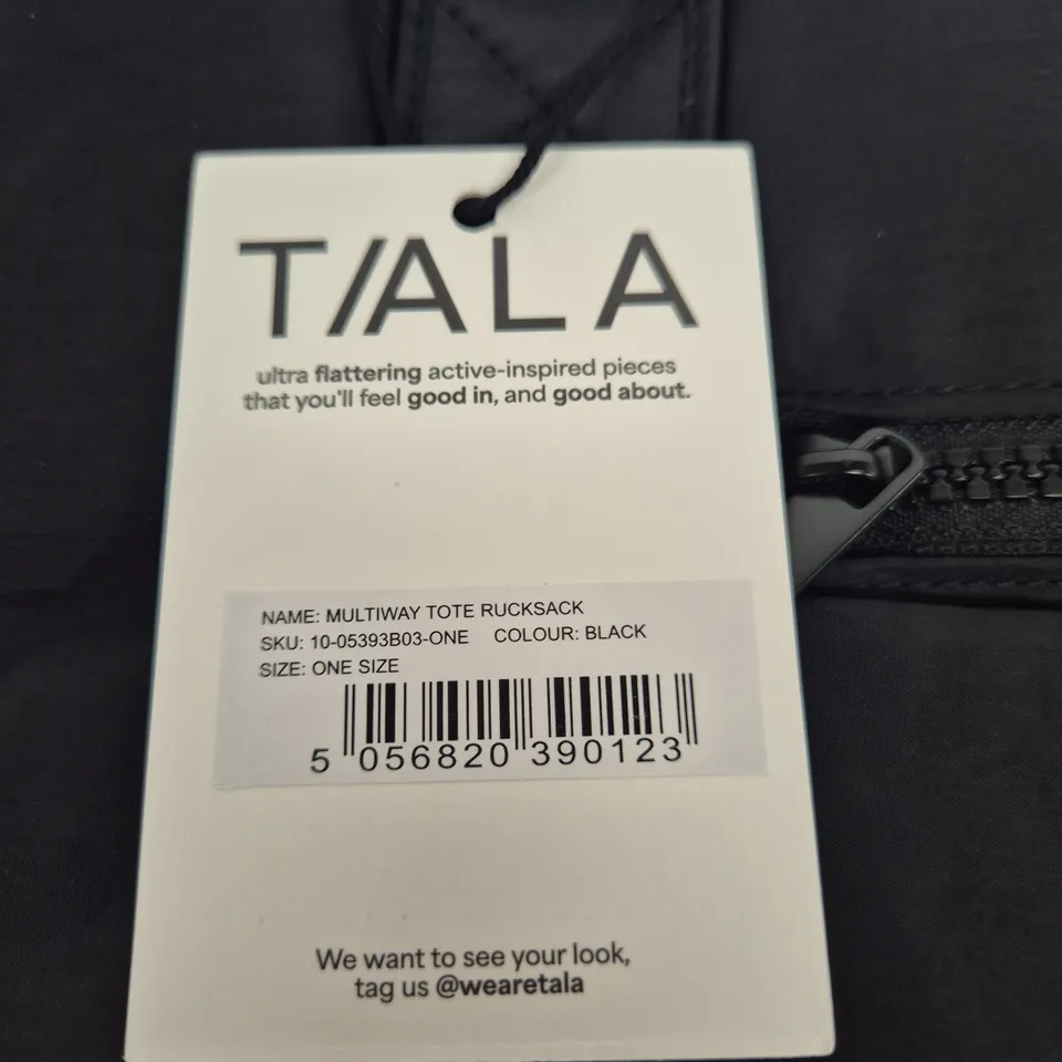 TALA MULTIWAY TOTE RUCKSACK – BLACK, ONE SIZE