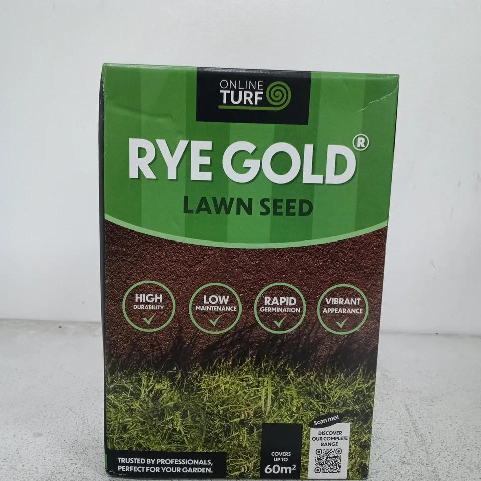 ONLINE TURF RYE GOLD LAWN SEED – RYE GRASS LAWN SEED (BOXED)