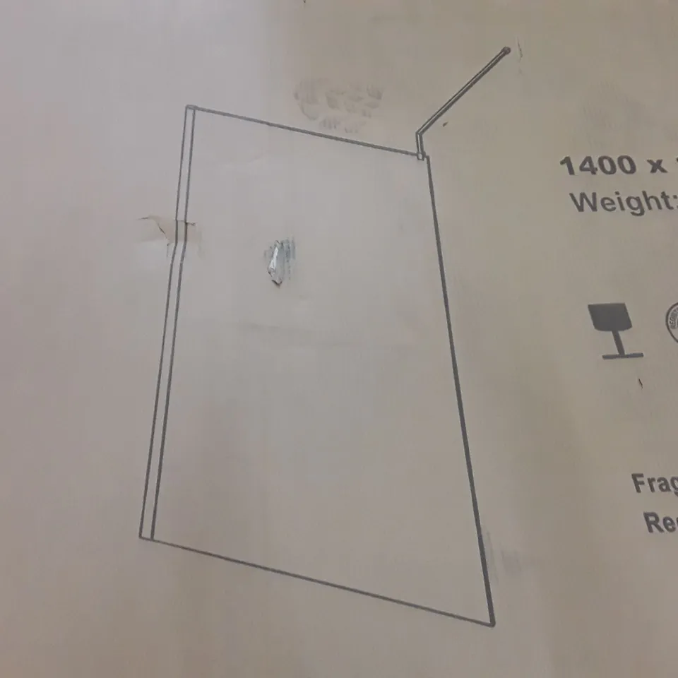 BOXED WET ROOM SCREEN 1400×1850MM