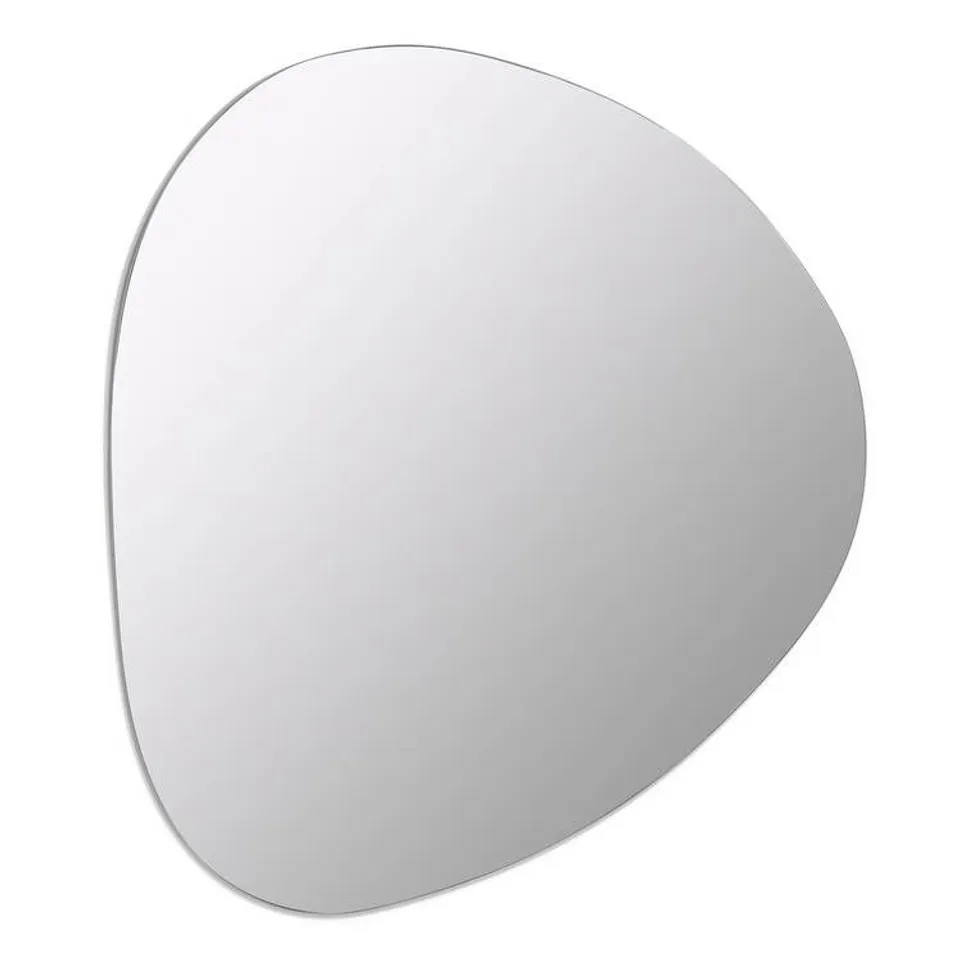 BOXED HABITAT BLACK FRAMELESS IRREGULAR WALL MIRROR - 109x94cm