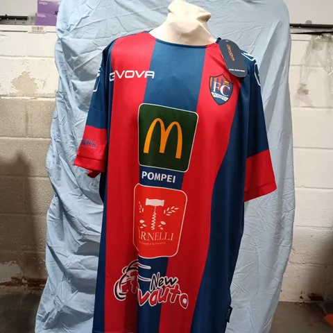 GIVOVA Pompeii 23/24 Football Shirt β Red & Blue Stripes, 3XL,