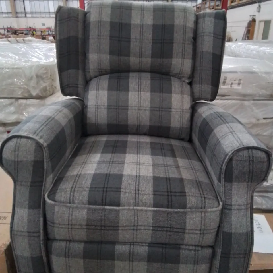 DESIGNER EATON RECLINER CHAIR - CHARCOAL 