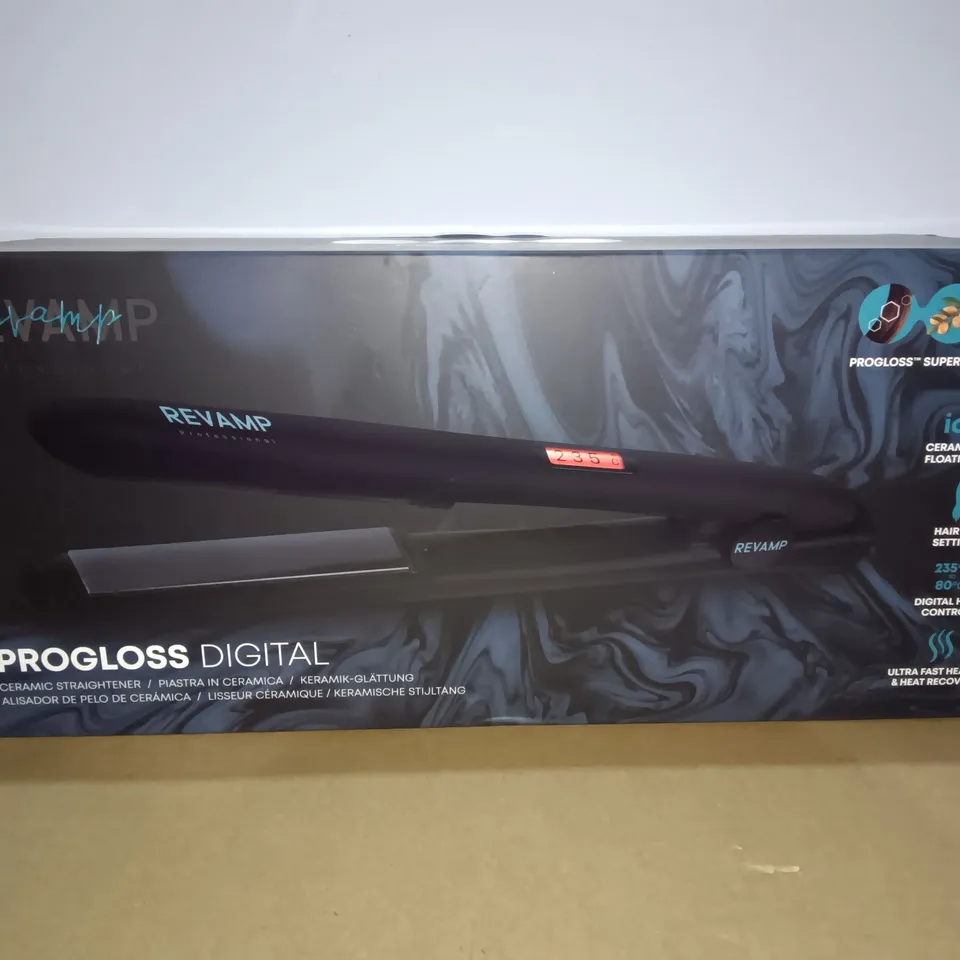 BOXED REVAMP PROGLOSS DIGITAL CERAMIC STRAIGHTENER