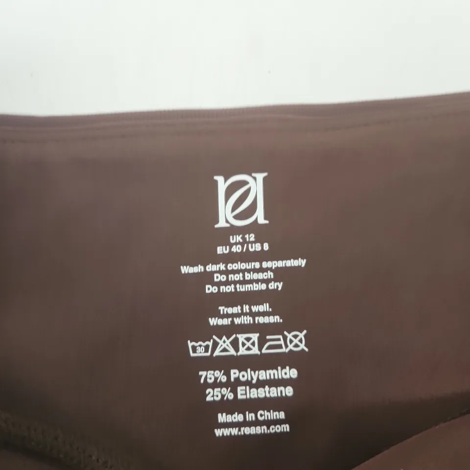 REASON THE SCULPT HIGH WAIST LEGGINGS – ESPRESSO – UK 12 (US 8 / EU 40)