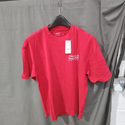 HOLLISTER X ORACLE RED BULL RACING T‑SHIRT – RED, MEN’S, SIZE M