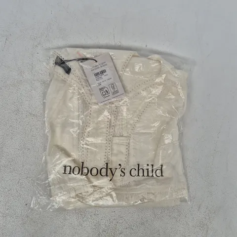 BAGGED NOBODY'S CHILD PETRA TOP IN WHITE SIZE UK 14