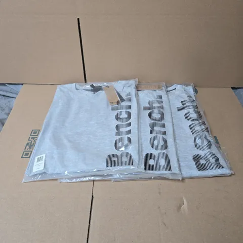 3 X BENCH GREY MARL MEDIUM BAGGED AND TAGGED