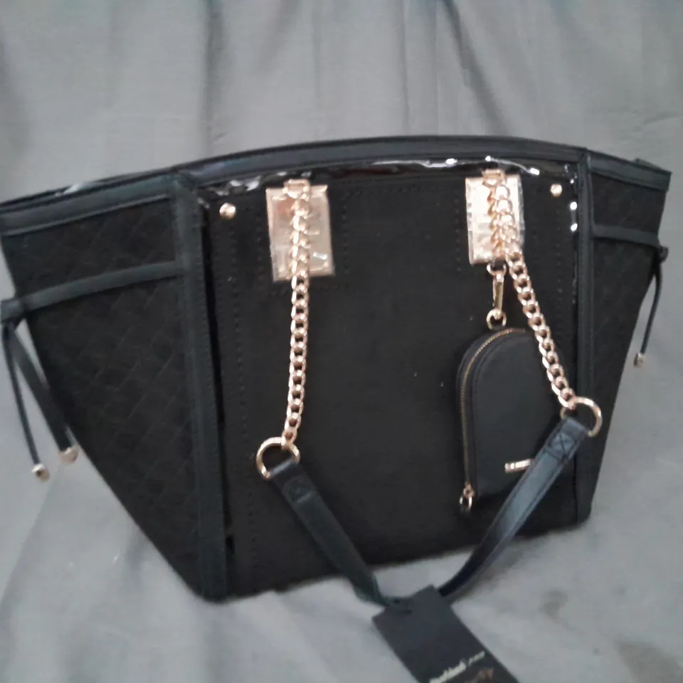 RIVER ISLAND BLACK LARGE HAND BAG