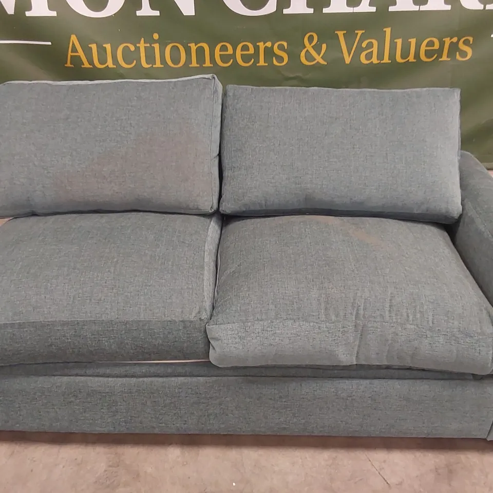 QUALITY DESIGNER CORNER SOFA BED SECTION PIECE - TURQUOISE FABRIC