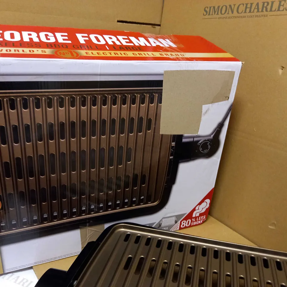 GEORGE FOREMAN SMOKELESS ELECTRIC GRILL