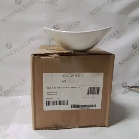 BOXED CHURCHILL ORBIT OVAL BOWL APPROXIMATELY 7