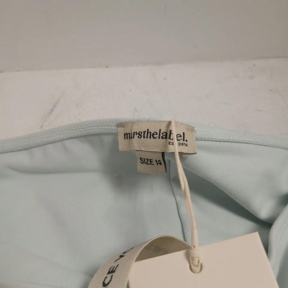 MARS THE LABEL WOMEN'S SHORT TROUSERS – LIGHT BLUE, UK 14 (SIZE 14) TAGGED