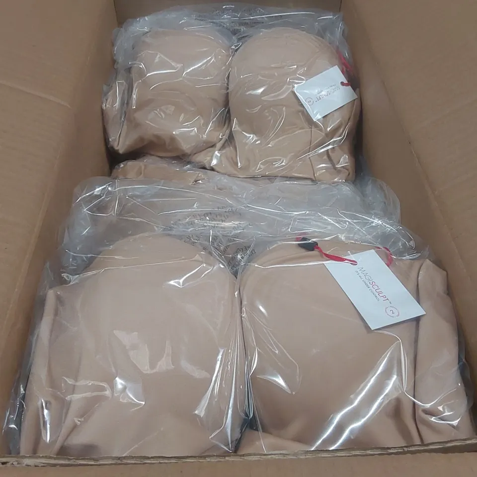 BOX CONTAINING APPROXIMATELY 15x BRAND NEW MAGISCULPT ALMOND BODYSUITS - SIZE 40DD