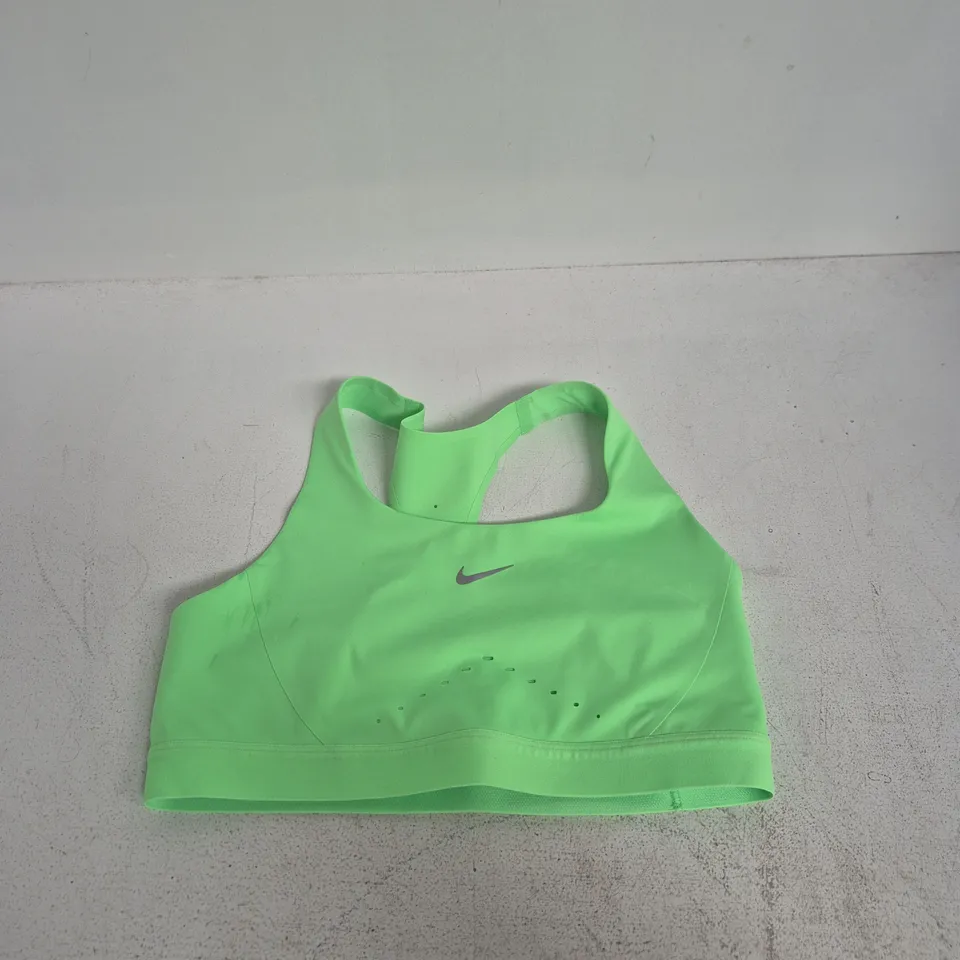 NIKE WOMEN'S TRAINING SPORTS BRA – NEON GREEN, SIZE S