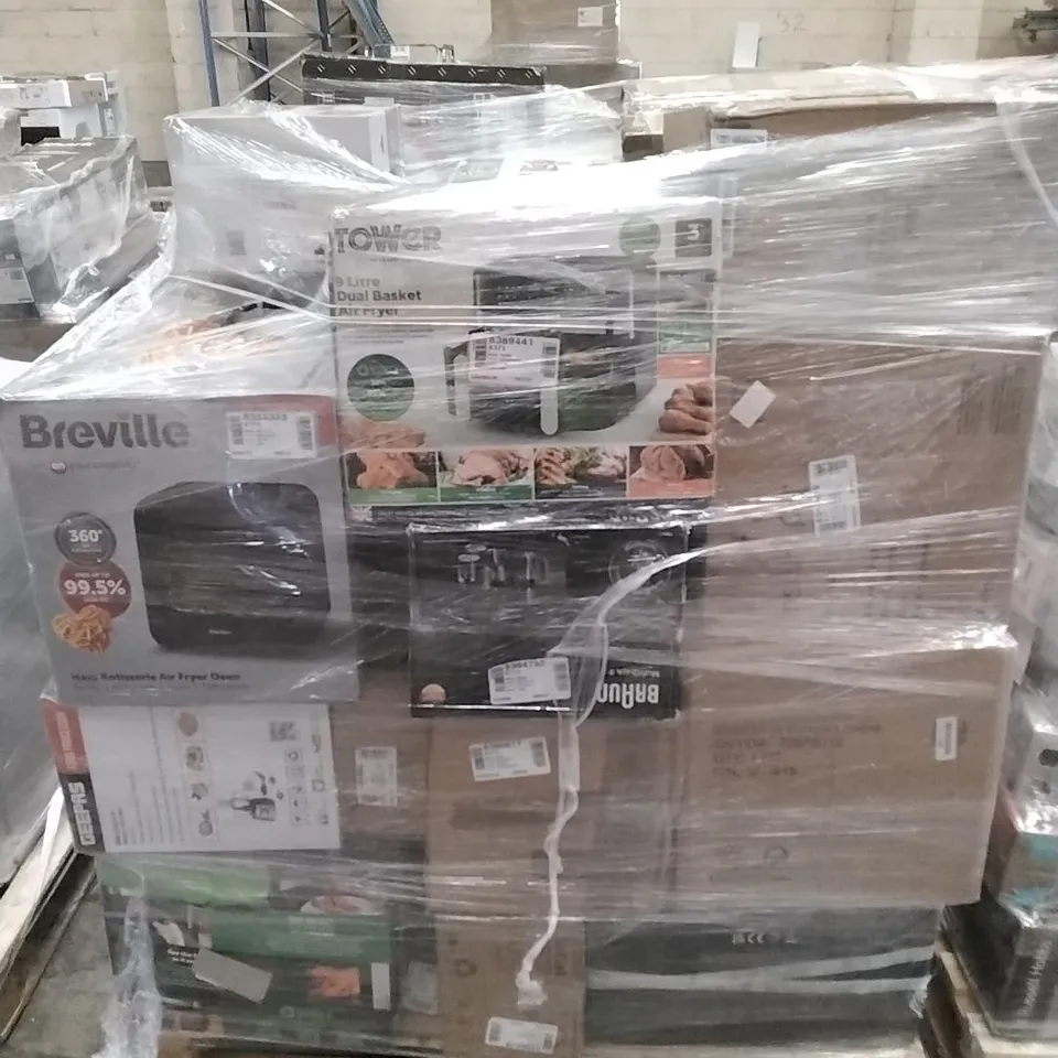 PALLET OF APPROXIMATELY 34 UNPROCESSED RAW RETURN HOUSEHOLD AND ELECTRICAL GOODS TO INCLUDE;