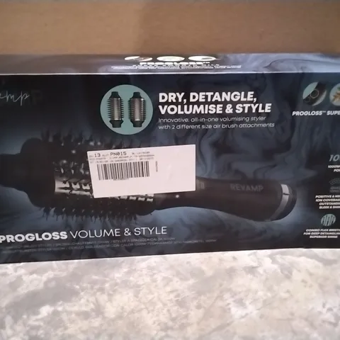 BOXED REVAMP PROFESSIONAL PROGLOSS VOLUME AND STYLE 1000W HOT BRUSH STYLER DR-2500-GB