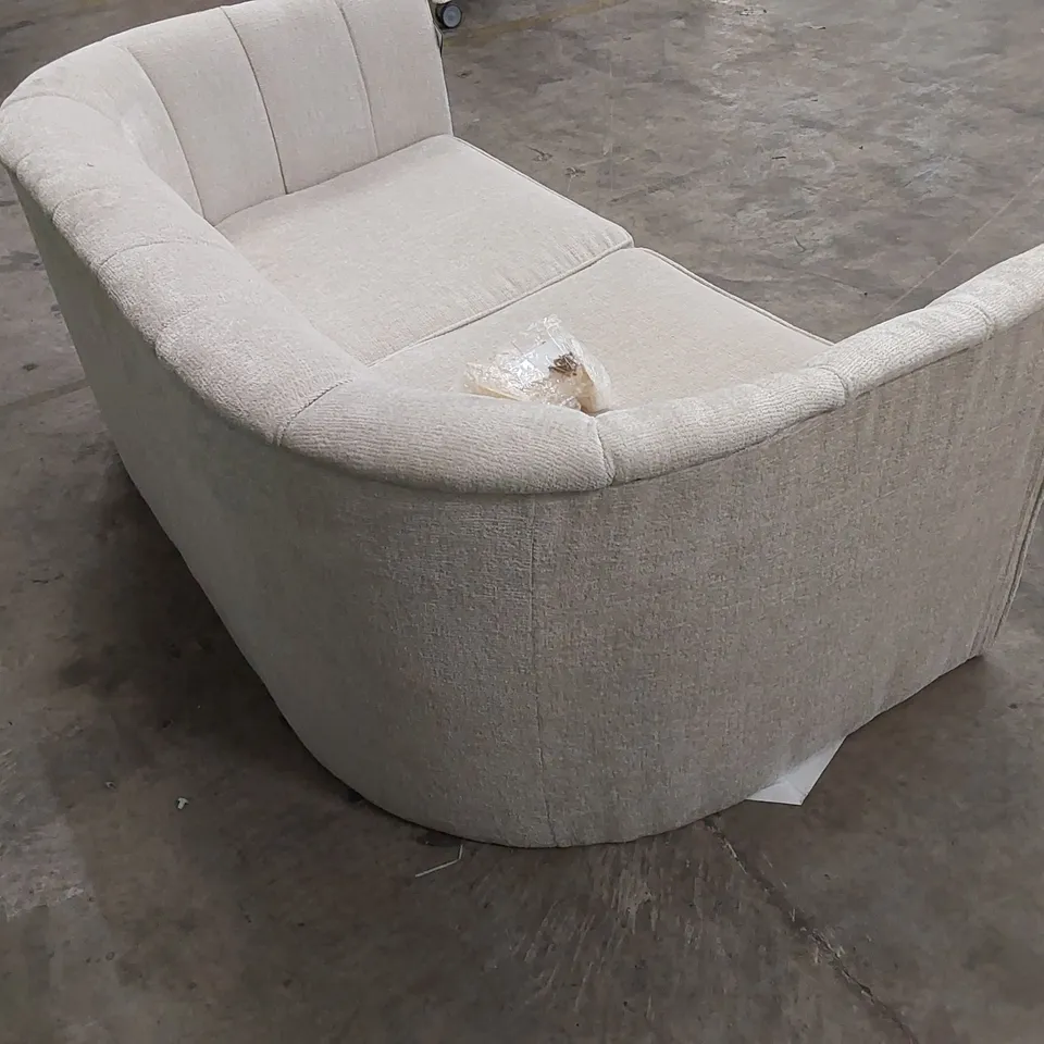 DESIGNER GUILD IVORY FABRIC 2 SEATER SOFA