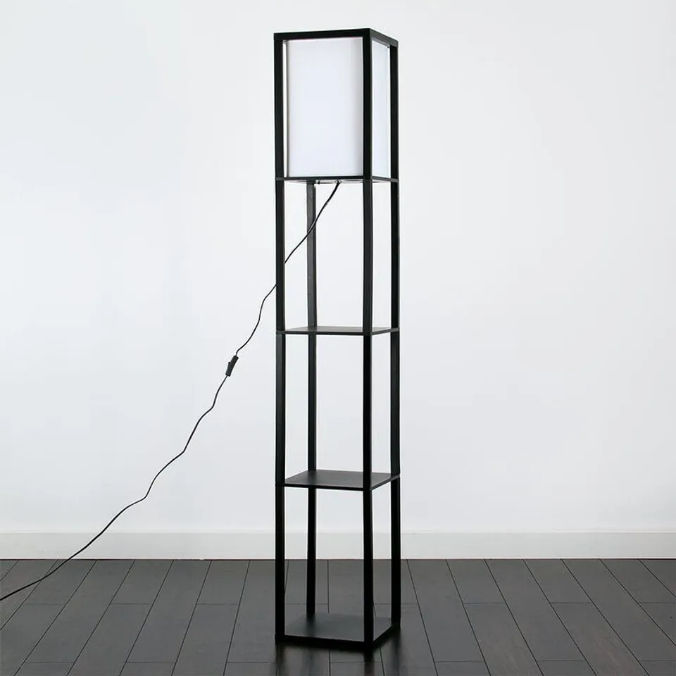 BOXED LENA 160CM COLUMN FLOOR LAMP BASE COLOUR - BLACK
